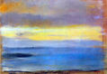 Coastal strip at sunset